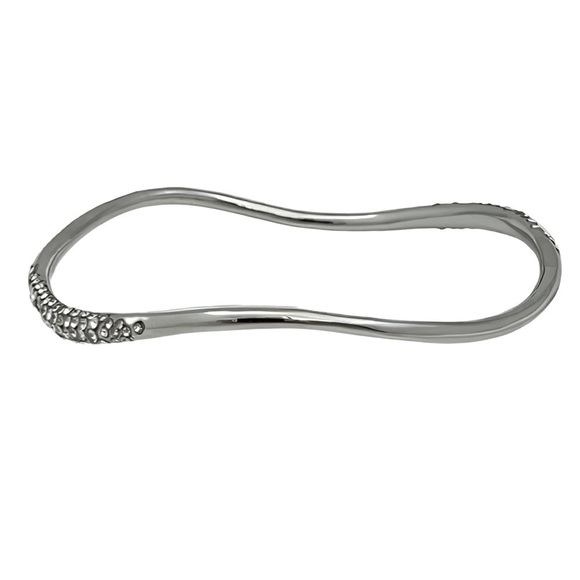 ALEXIS BITTAR • Miss Havisham Liquid Crystal Encrusted Wavy Bangle Bracelet - Picture 5 of 9